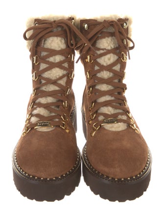 Baldinini Suede Combat Boots