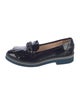 Baldinini Patent Leather Fringe Trim Accent Loafers