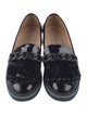 Baldinini Patent Leather Fringe Trim Accent Loafers