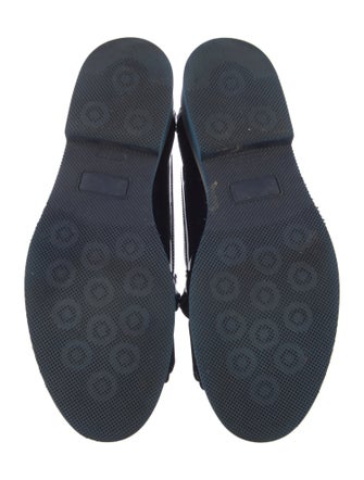 Baldinini Patent Leather Fringe Trim Accent Loafers