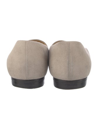 Baldinini Suede Embroidered Accent Loafers