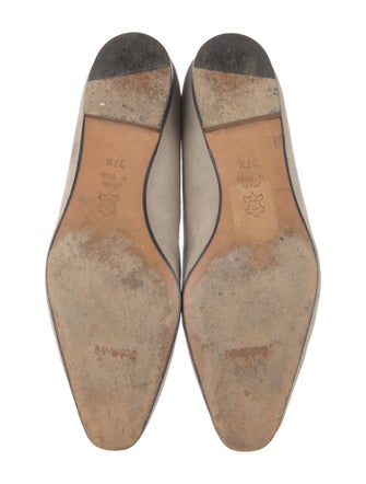 Baldinini Suede Embroidered Accent Loafers