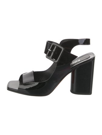 Baldinini Patent Leather Slingback Sandals