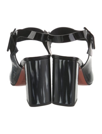 Baldinini Patent Leather Slingback Sandals
