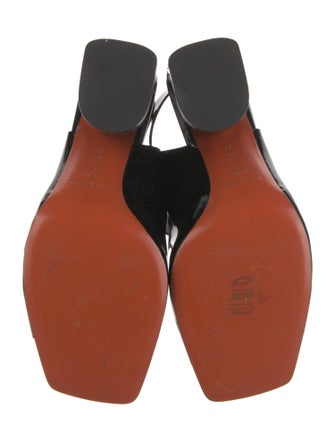 Baldinini Patent Leather Slingback Sandals