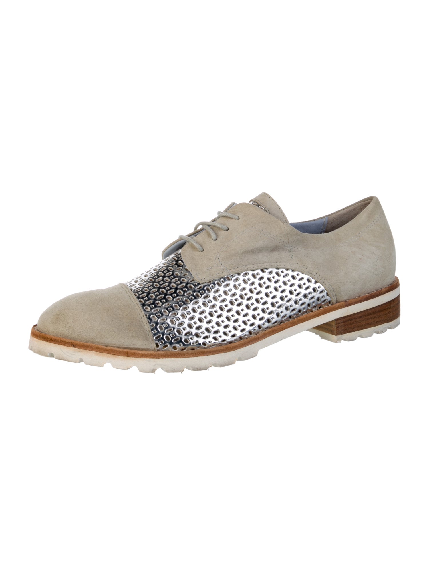 Baldinini Suede Patterned Oxfords