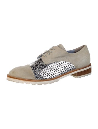 Baldinini Suede Patterned Oxfords
