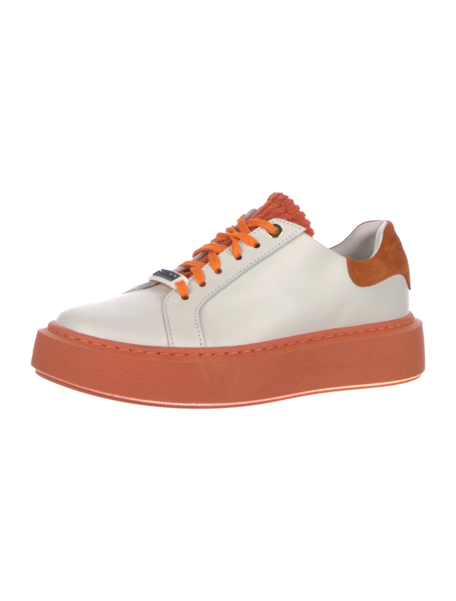 Baldinini Leather Colorblock Pattern Sneakers
