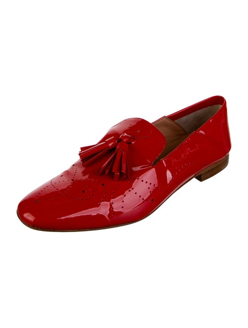 Baldinini Patent Leather Lasercut Accents Loafers