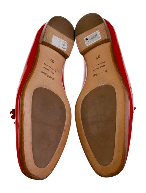 Baldinini Patent Leather Lasercut Accents Loafers