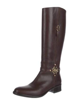 Baldinini Leather Riding Boots