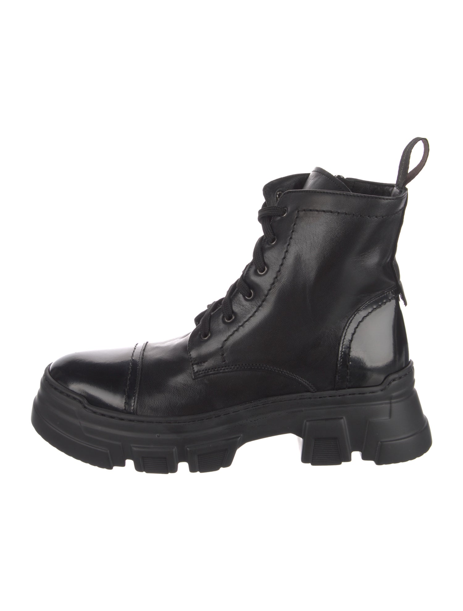 Baldinini Leather Combat Boots