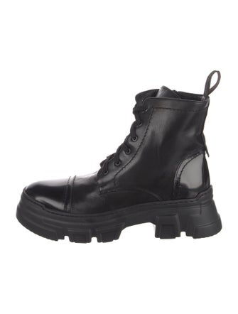 Baldinini Leather Combat Boots