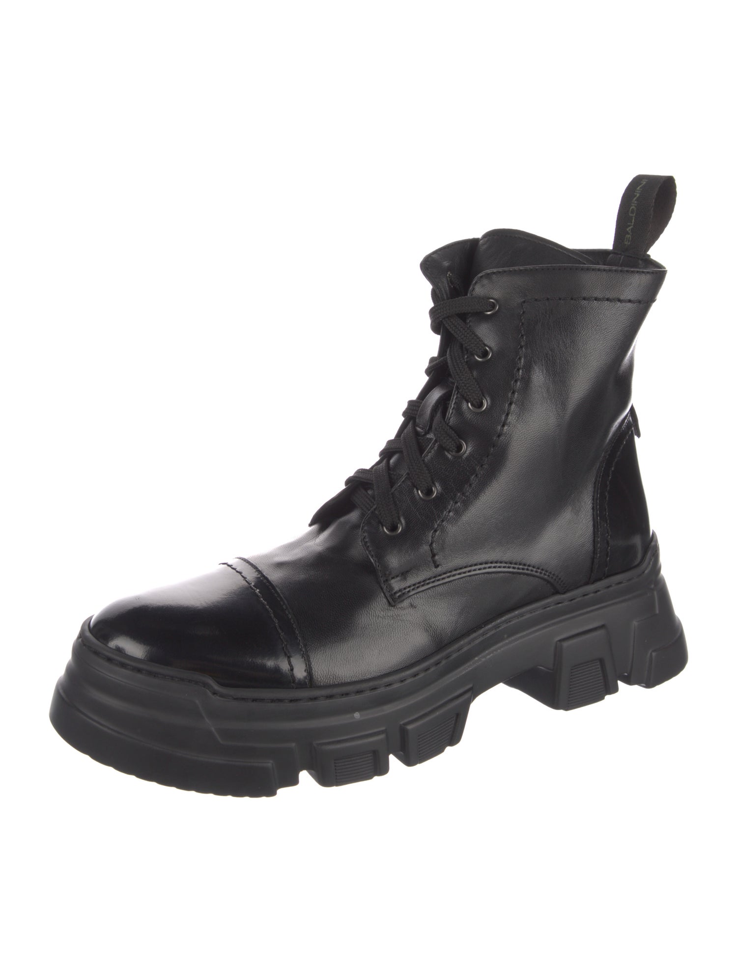 Baldinini Leather Combat Boots
