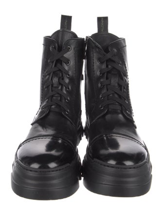 Baldinini Leather Combat Boots