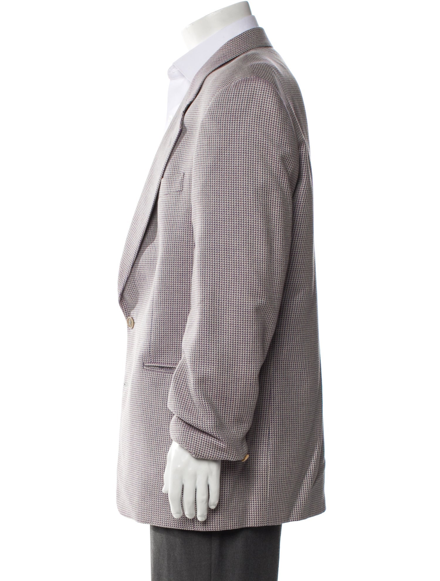 Baldinini Silk Houndstooth Print Blazer