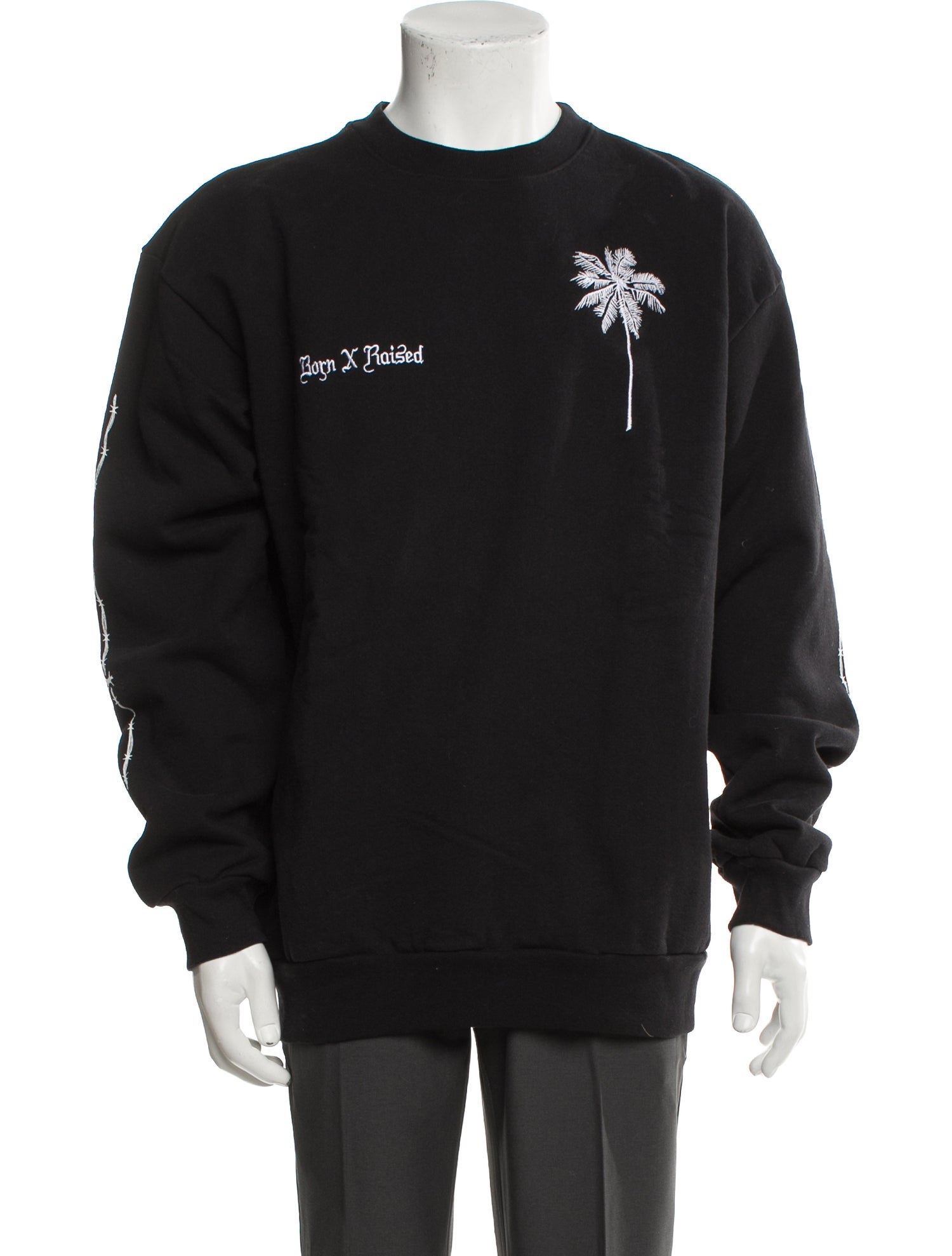 Born x Raised Graphic Print Crew Neck Sweatshirt