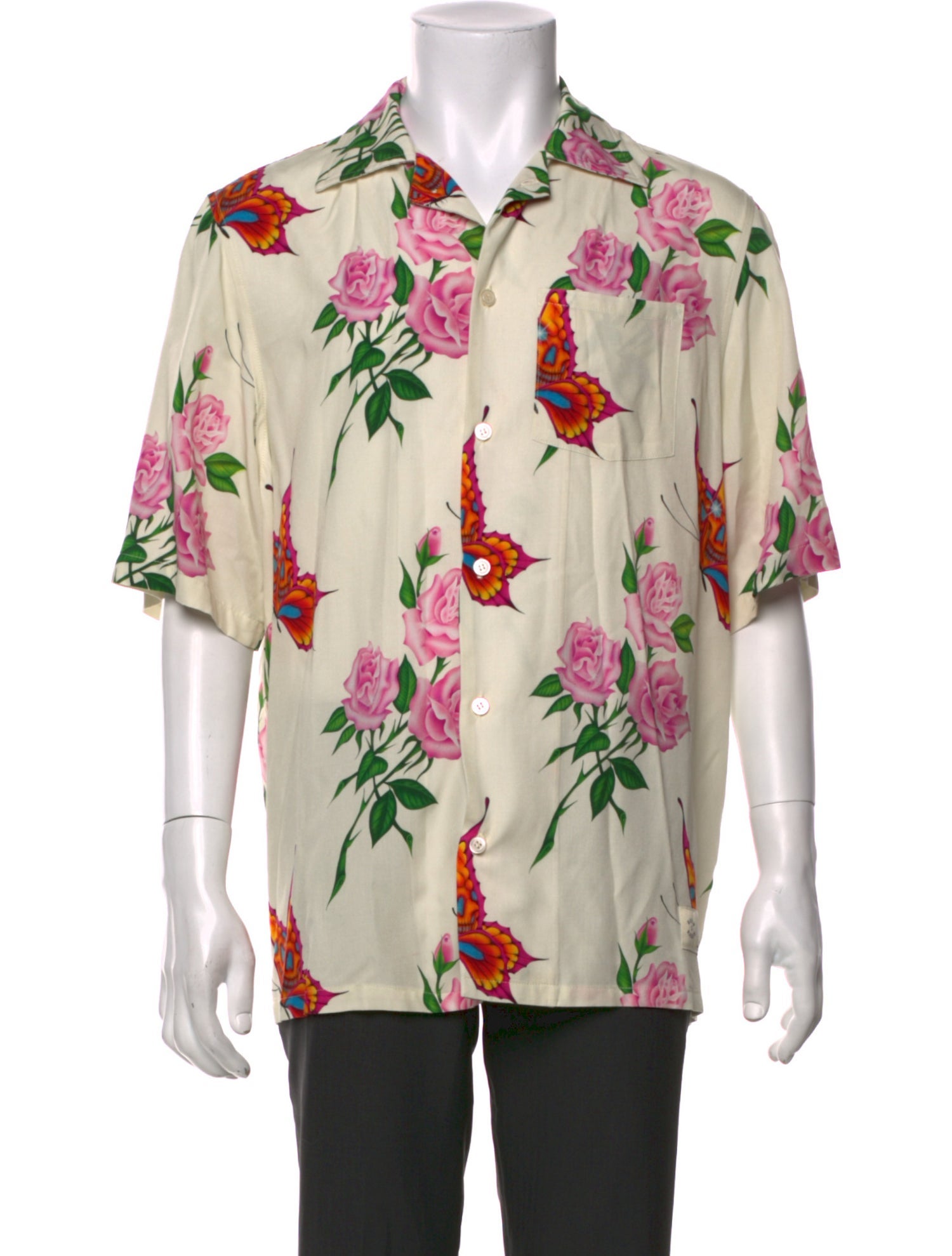 Born x Raised Floral Print Short Sleeve Shirt