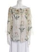 By Walid Floral Print Off-The-Shoulder Blouse