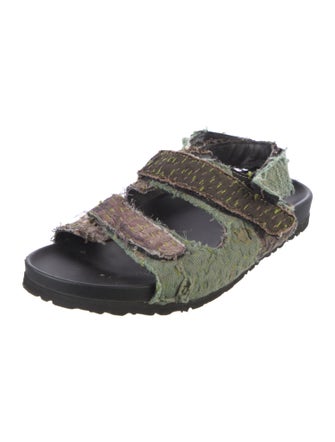 By Walid Patterned Distressed Accents Sandals