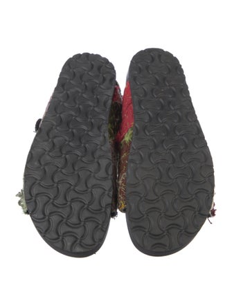 By Walid Patterned Distressed Accents Sandals