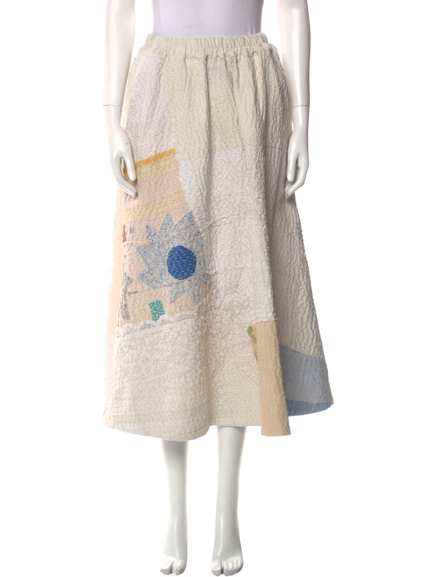 By Walid Graphic Print Midi Length Skirt