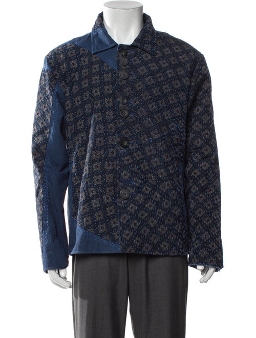 By Walid Silk Printed Trucker Jacket