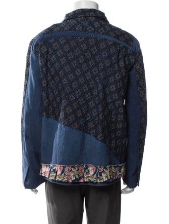 By Walid Silk Printed Trucker Jacket