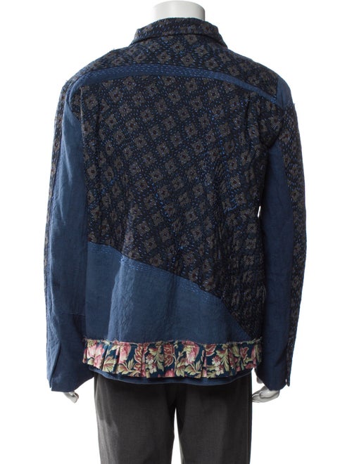 By Walid Silk Printed Trucker Jacket