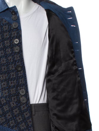 By Walid Silk Printed Trucker Jacket