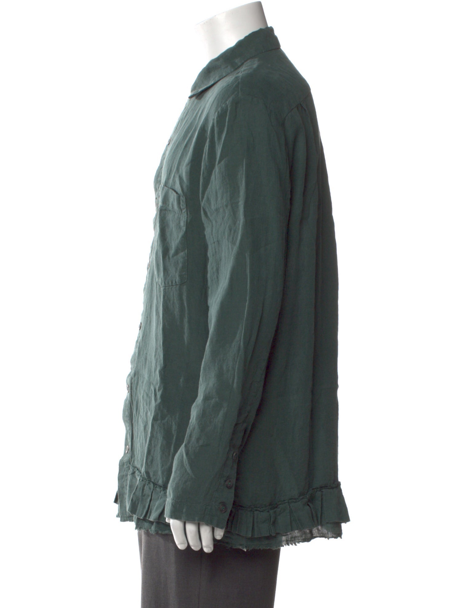 By Walid Linen Long Sleeve Shirt