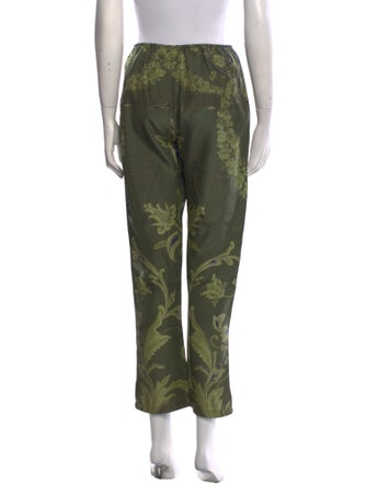 By Walid Silk Straight Leg Pants