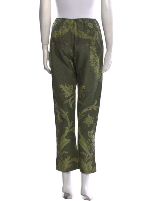 By Walid Silk Straight Leg Pants