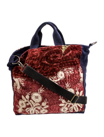 By Walid Suede Messenger Bag