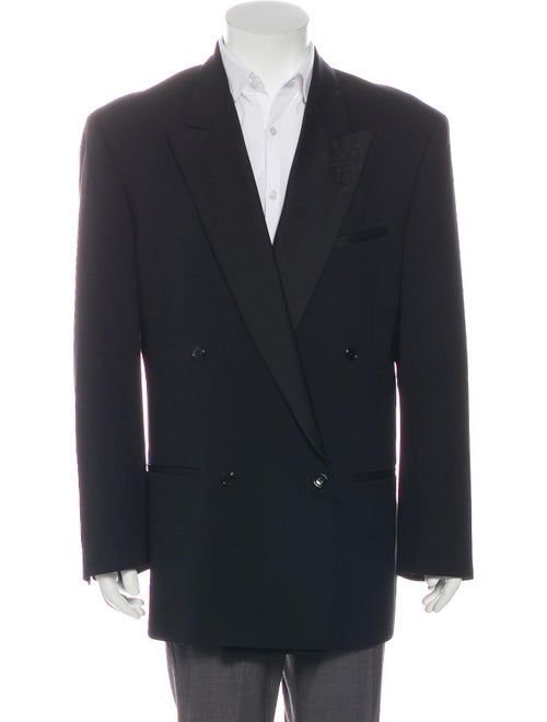 Byblos Wool Double-Breasted Blazer black