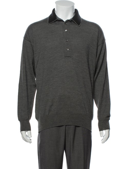 Byblos Merino Wool Colorblock Pattern Pullover Woo