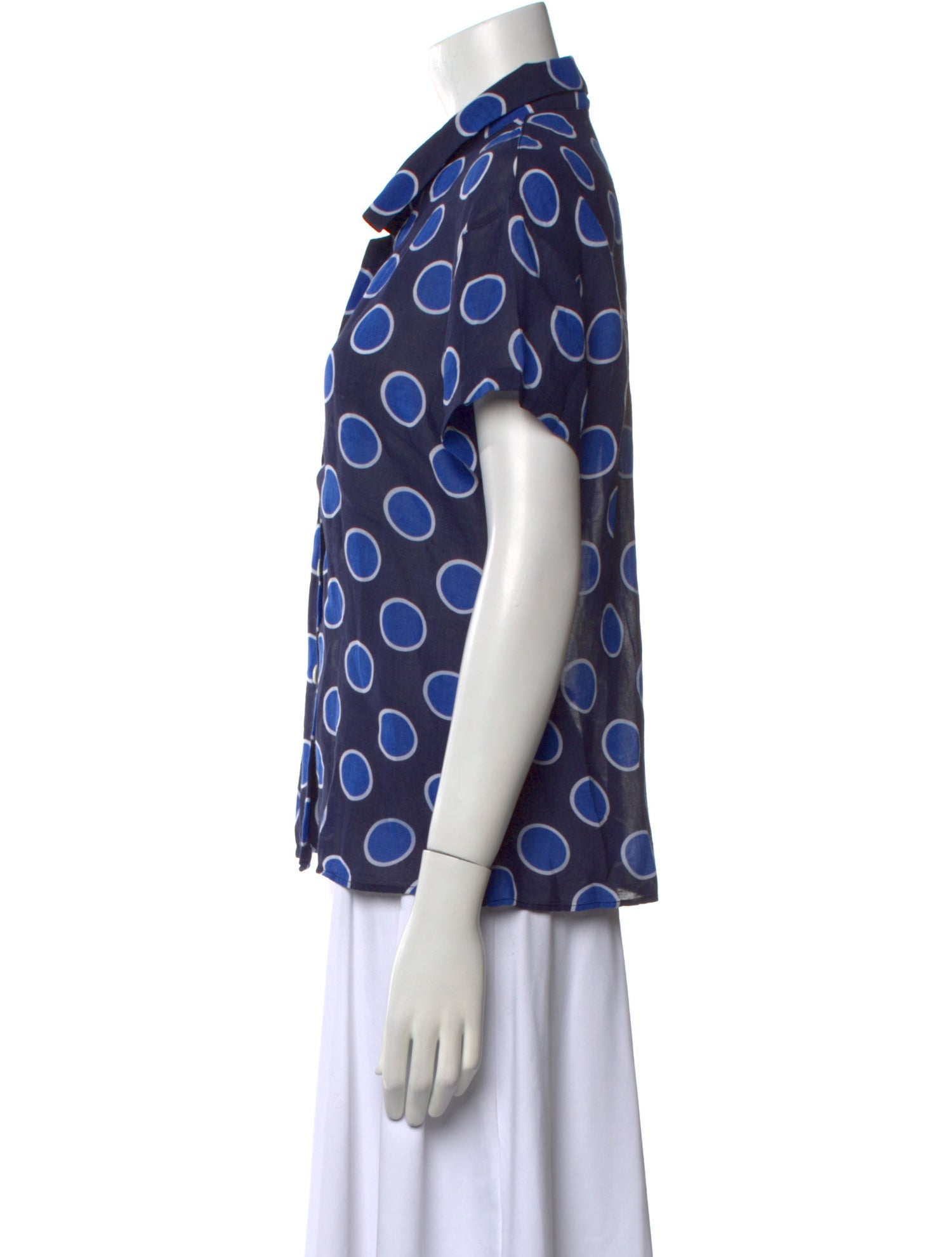 Byblos Linen Printed Button-Up Top