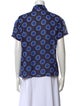 Byblos Linen Printed Button-Up Top
