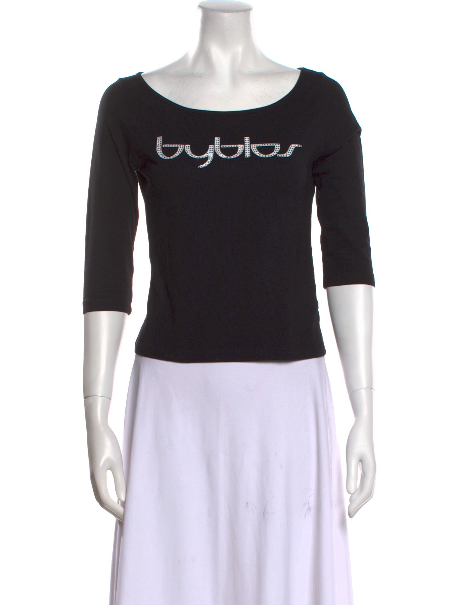 Byblos Scoop Neck Three-Quarter Sleeve T-Shirt