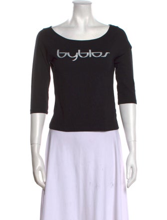 Byblos Scoop Neck Three-Quarter Sleeve T-Shirt