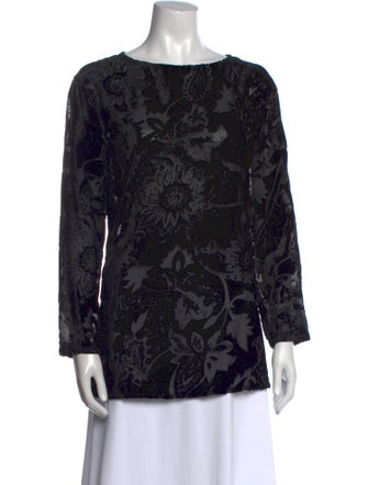 Byblos Printed Scoop Neck Blouse