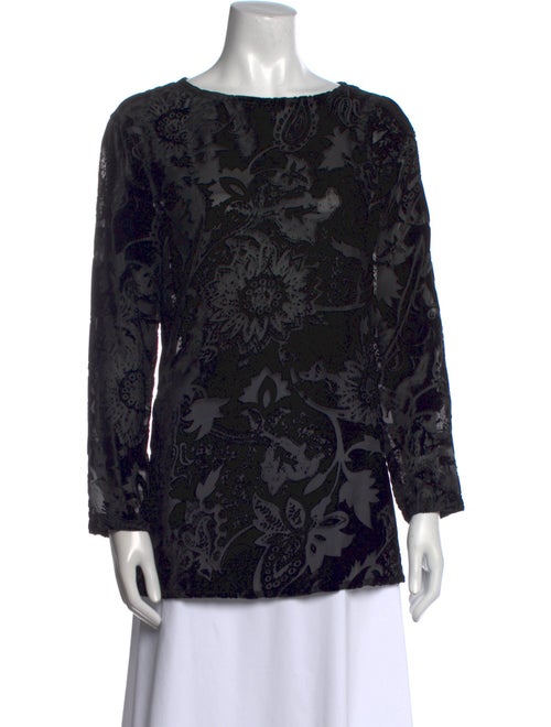 Byblos Printed Scoop Neck Blouse