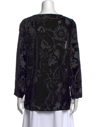 Byblos Printed Scoop Neck Blouse