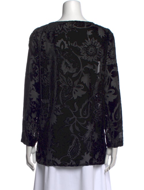 Byblos Printed Scoop Neck Blouse