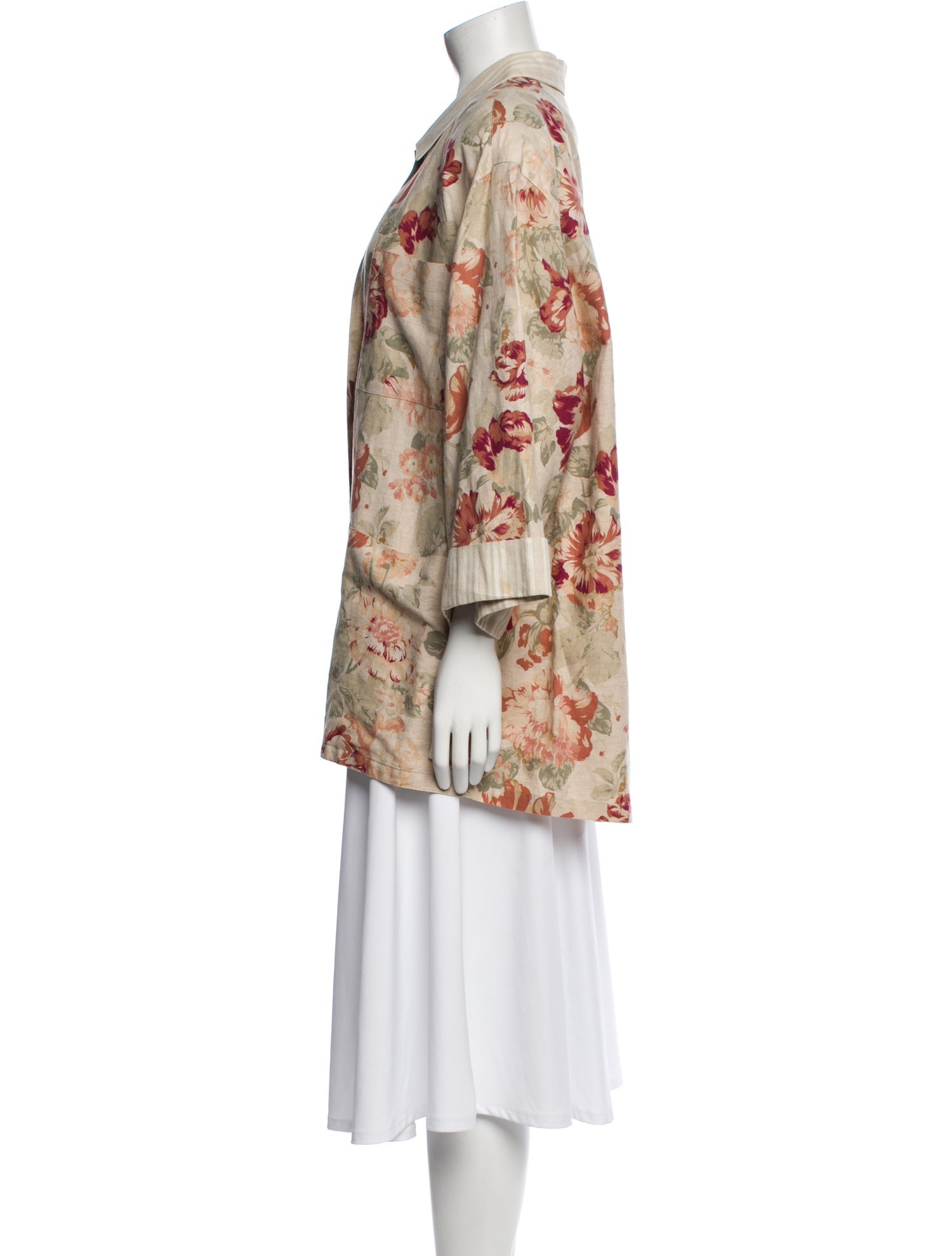 Byblos Linen Floral Print Evening Jacket
