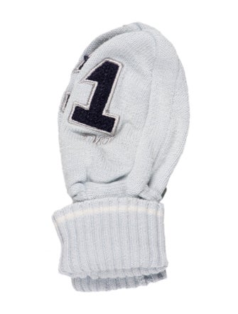 Baby Dior Boys' Embroidered Mittens