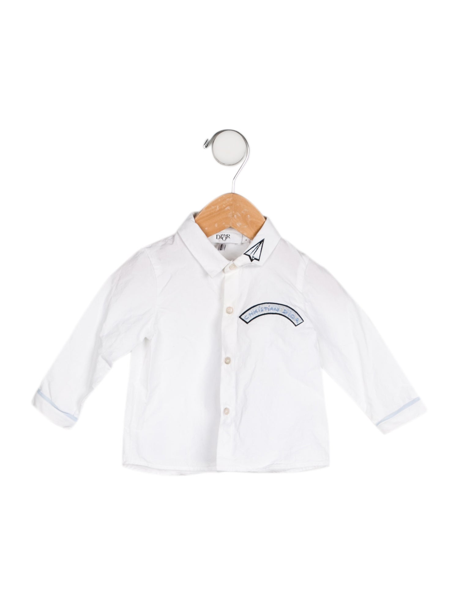 Baby Dior Boys Embroidered Button Up Shirt