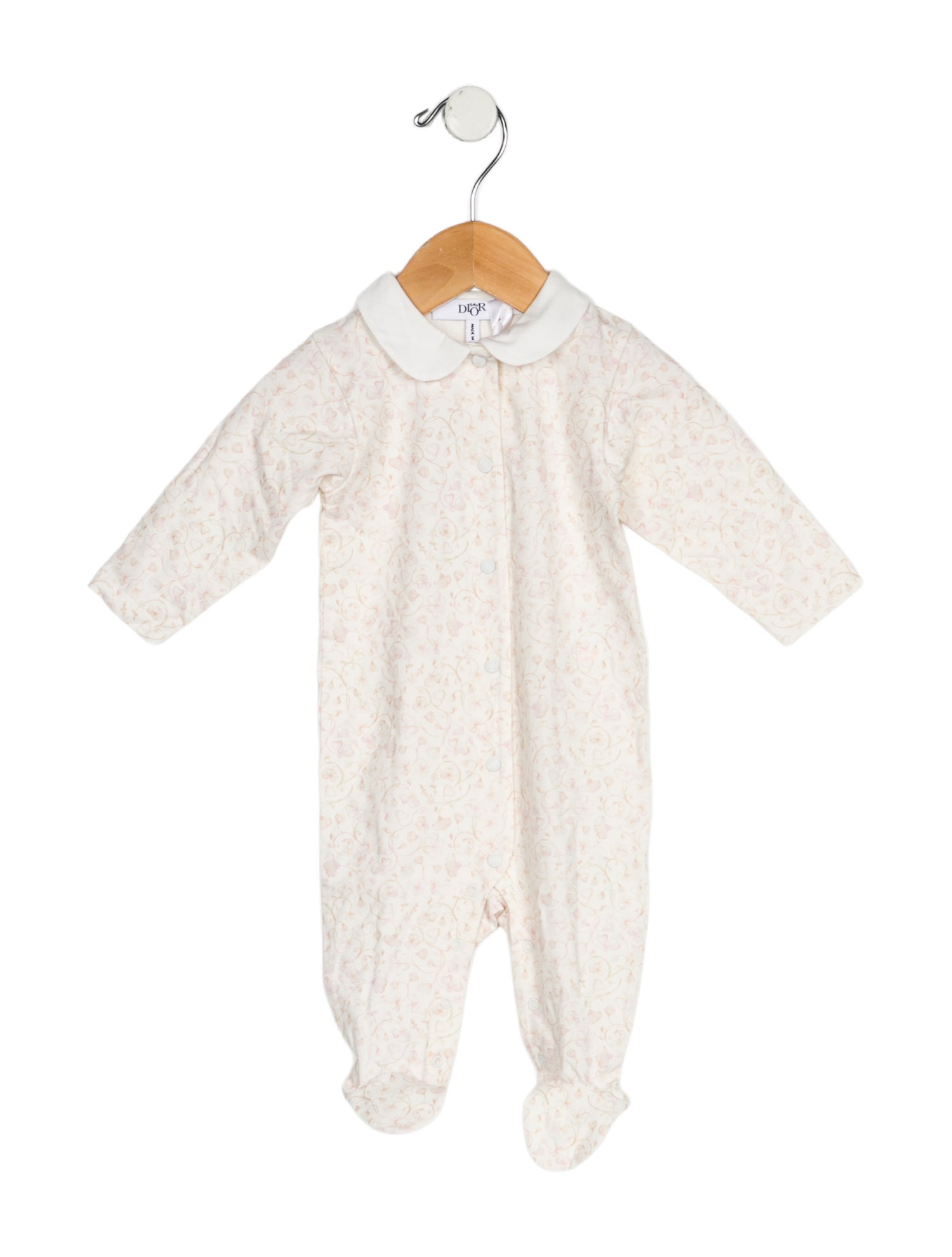 Baby Dior infant girls' neutral pattern printed onesie w/Tags