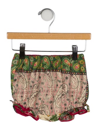 Baby Dior Girls' Silk Paisley Print Bottoms