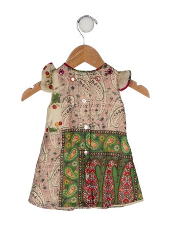 Baby Dior Silk Paisley Print Dress